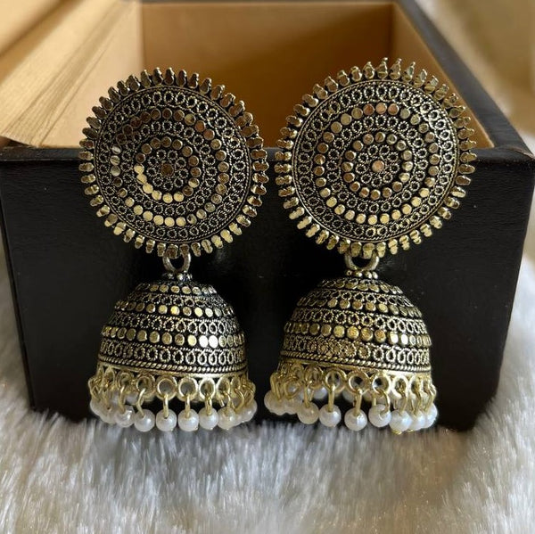 Ethnic Golden Jhumka Earring