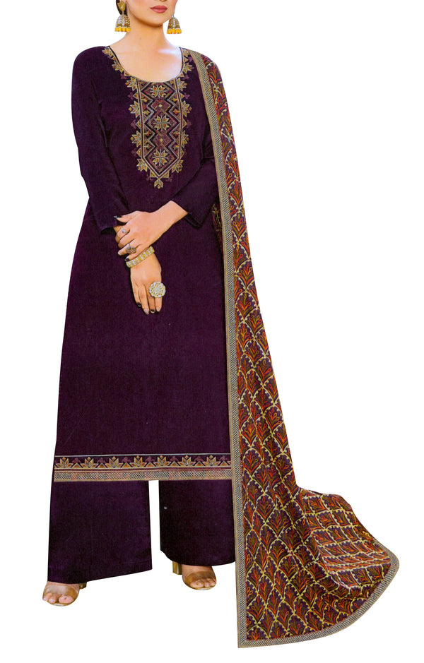 Designer Partywear Fulkari Dupatta Salwar Kameez Suit Embroidered Dress