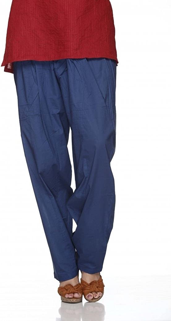 Ladyline Plus Size Plain Cotton Salwar Pants with Drawstring Closure Yoga Pant