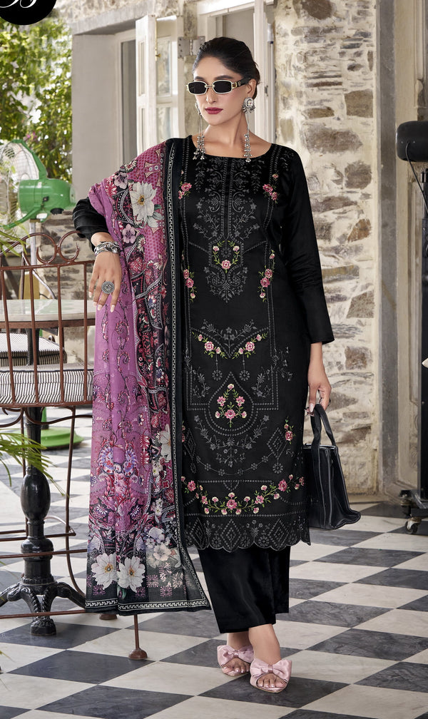 Ladyline Premium Cotton Salwar Kameez – Embroidered with Cutwork Border