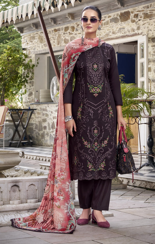 Ladyline Premium Cotton Salwar Kameez – Embroidered with Cutwork Border