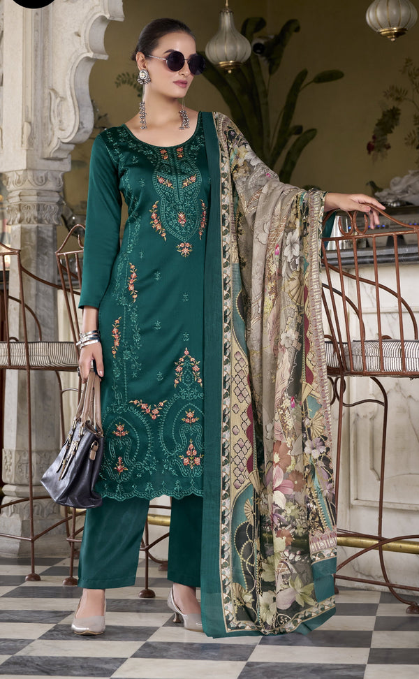 Ladyline Premium Cotton Salwar Kameez – Embroidered with Cutwork Border