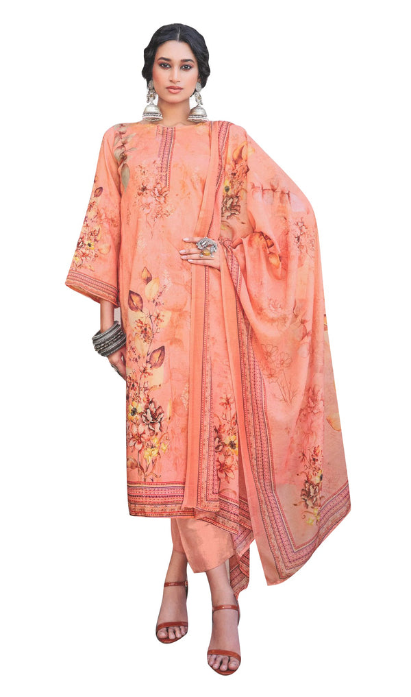 Ladyline Casual 100% Cotton Printed Salwar Kameez Suit with Pyor Chiffon Dupatta (CPSK SNAI850)