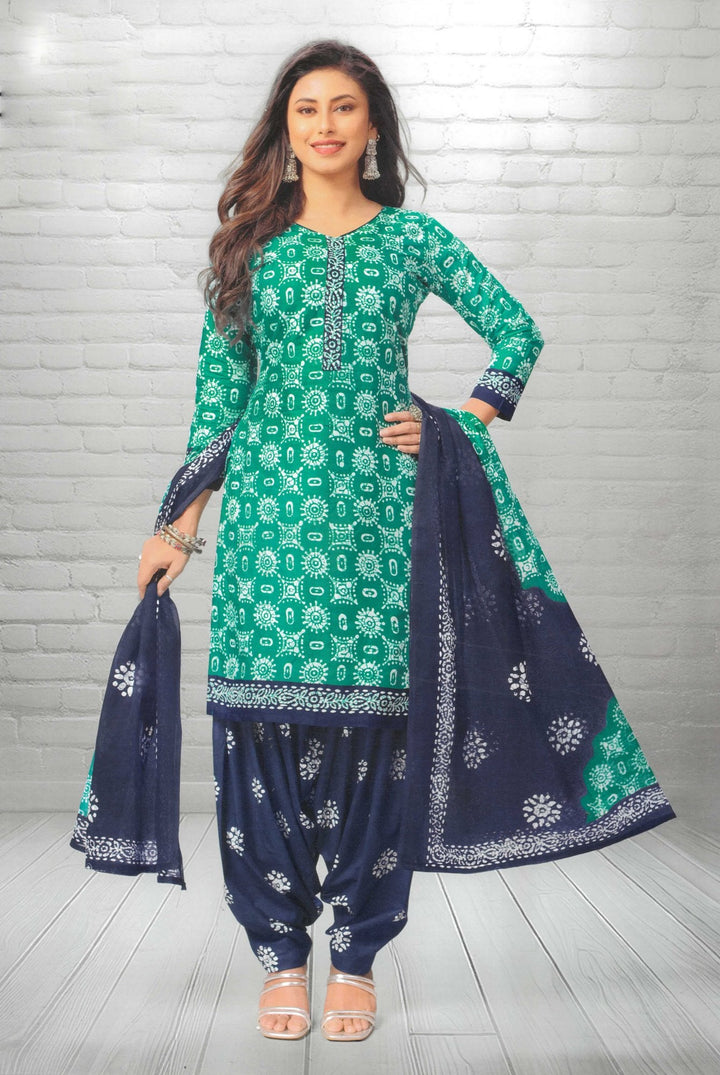 Ladyline Ethnic Batik Printed Salwar Kameez Casual Indian Womens Traditional Dress Salwar Suit