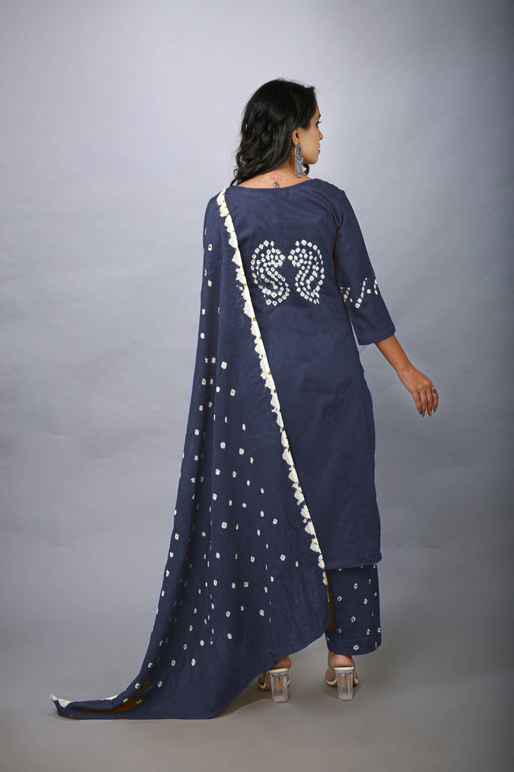 Ladyline Tie-Dye Bandhej Printed Salwar Kameez in Cotton Indian Pakistani Womens Dress