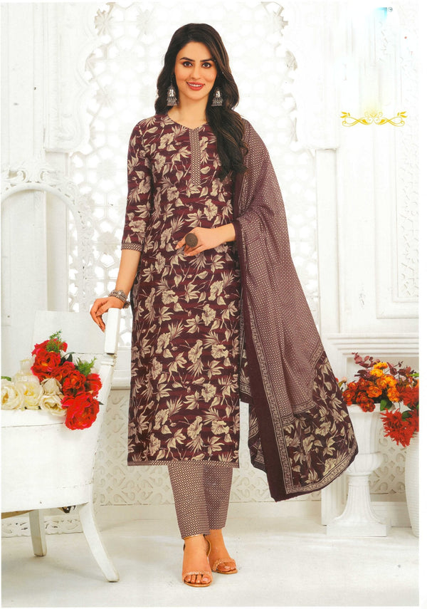 Ladyline Traditional Jaipuri Printed Cotton Salwar Kameez Suit Indian Pakistani Casual Ethnic Dress