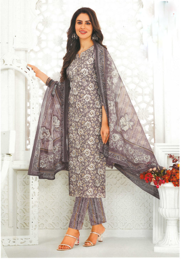 Ladyline Traditional Jaipuri Printed Cotton Salwar Kameez Suit Indian Pakistani Casual Ethnic Dress