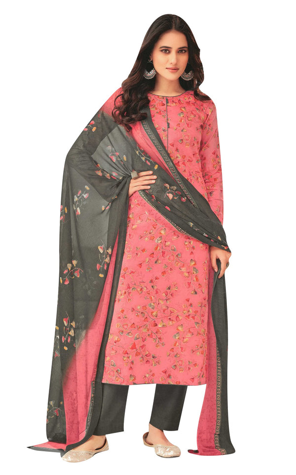 Ladyline Casual 100% Cotton Printed Salwar Kameez Suit with Pyor Chiffon Dupatta (CPSK SNAI850)