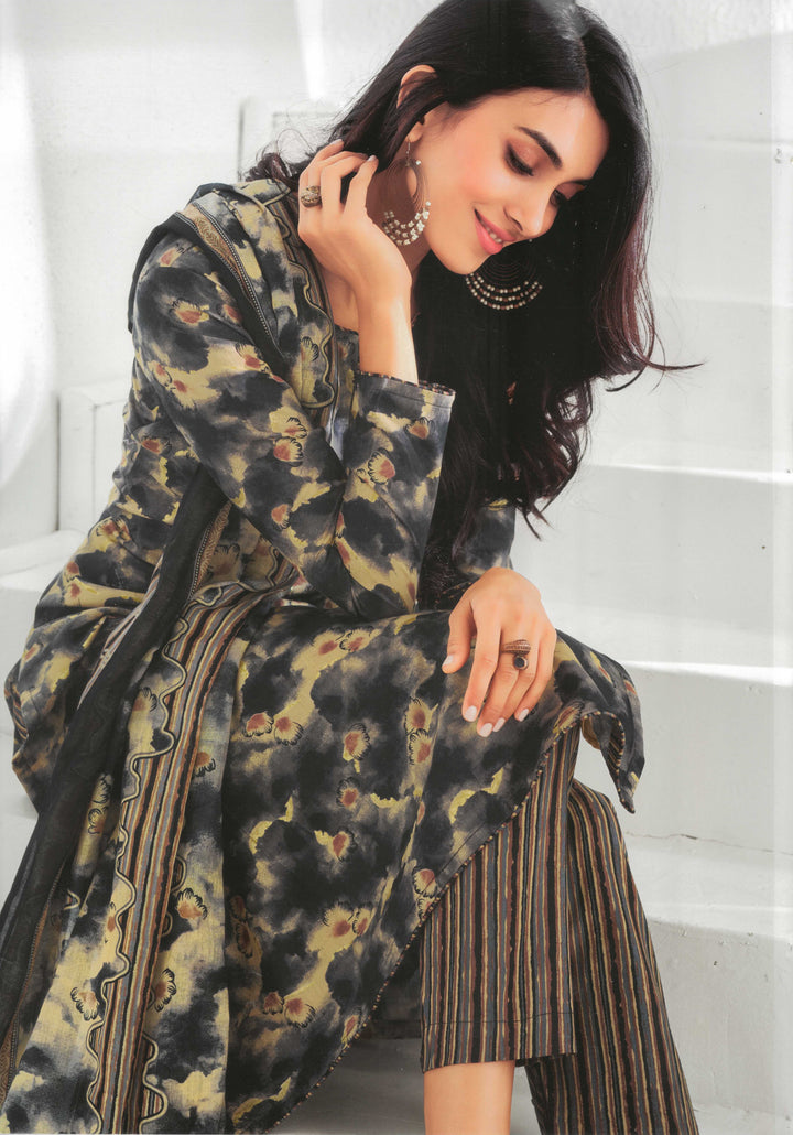 Ladyline Ethnic Cotton Printed Salwar Kameez - Cambric Kurta, Soft Cotton Dupatta and Pants - Ethnic Casual Salwar Suit Set