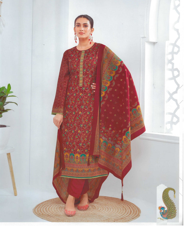 Ladyline Modal Silk Printed Embroidered Salwar Kameez Indian Bollywood Pakistani Dress