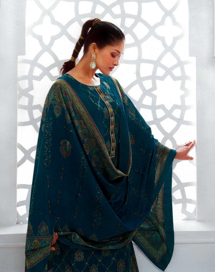 Ladyline Modal Silk Printed Embroidered Salwar Kameez Indian Bollywood Pakistani Dress