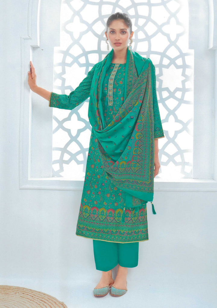 Ladyline Modal Silk Printed Embroidered Salwar Kameez Indian Bollywood Pakistani Dress