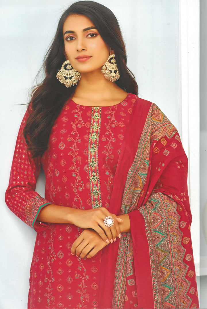 Ladyline Modal Silk Printed Embroidered Salwar Kameez Indian Bollywood Pakistani Dress