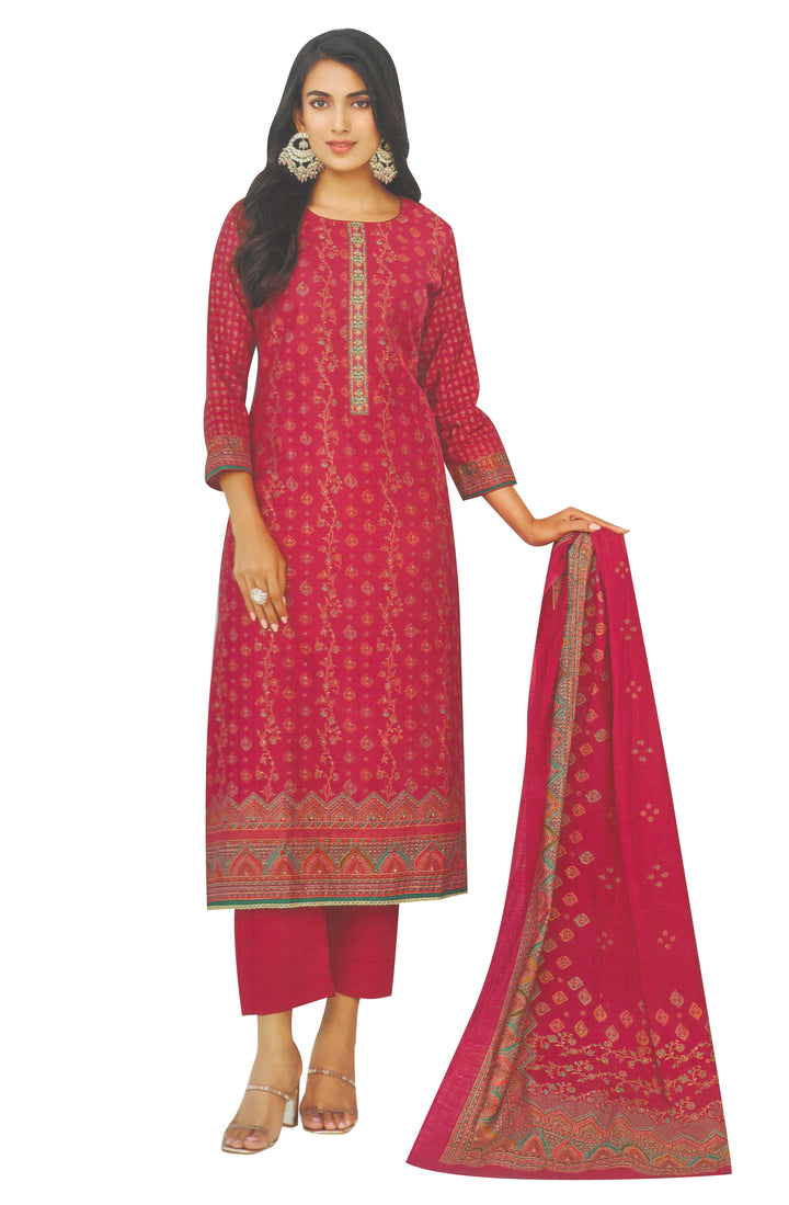 Ladyline Modal Silk Printed Embroidered Salwar Kameez Indian Bollywood Pakistani Dress