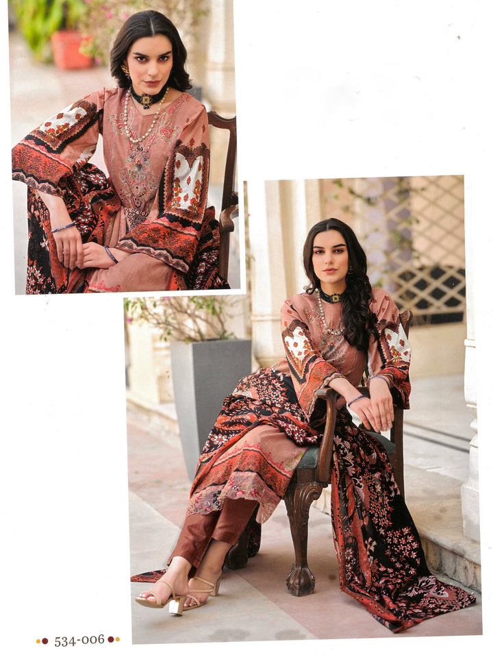 Ladyline Casual Printed Salwar Kameez in Cotton with Lace Work | Lawn Dupatta