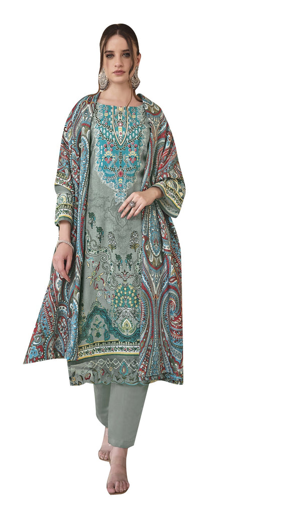 Ladyline Casual Printed Salwar Kameez in Cotton with Lace Work | Lawn Dupatta (CPESK ZGL860)