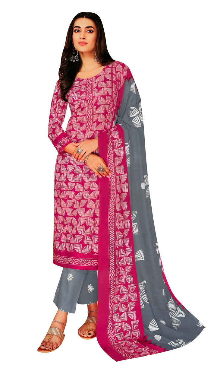 Ladyline Womens Casual Ethnic Batik Printed Salwar Kameez Suit Indian Dress