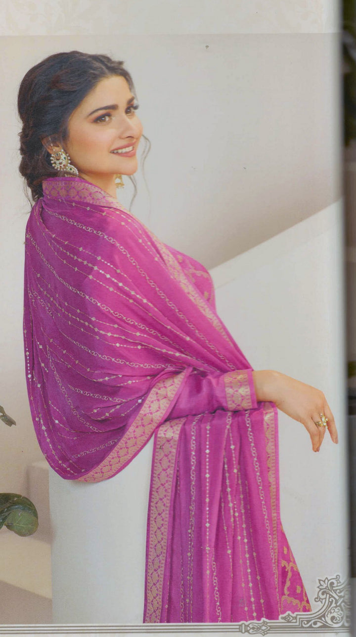 ladyline Womens Party Wear Jamawar Silk Salwar Kameez Suit with Heavy Dupatta (SESK VISA2850)