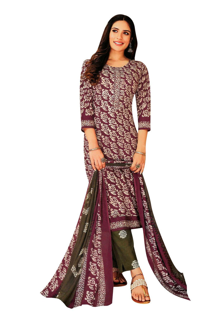 Ladyline Womens Casual Ethnic Batik Printed Salwar Kameez Suit Indian Dress