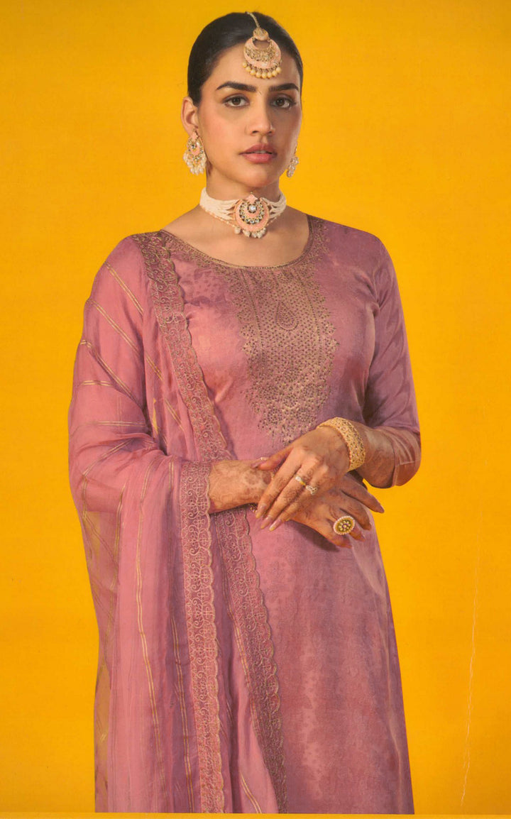ladyline Partywear Dola Jacquard Silk Brocade Weaving Salwar Kameez Suit (SESK MGKAL1990)