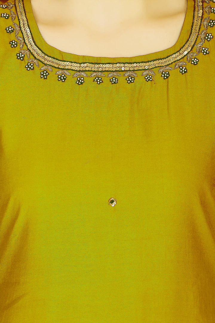 Ladyline Formal Plain Silk Handworked Womens Salwar Kameez Suit