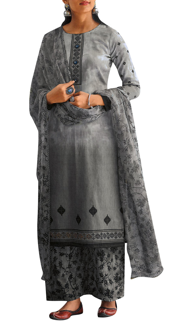 Ladyline Cotton Printed Saroski & Buttons Salwar Kameez Suit