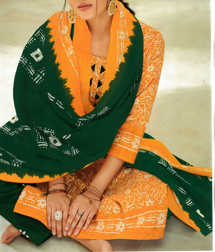 Ladyline Womens Casual Ethnic Batik Printed Salwar Kameez Suit Indian Dress  (CPSK SPEH770)