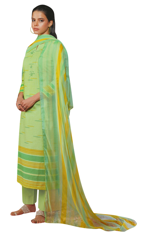 Ladyline Pure Cotton Printed Salwar Kameez for Womens with Palazzo Pants Ready to Wear Indian Dress