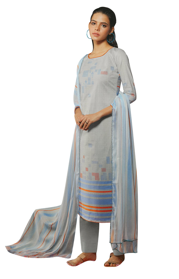 Ladyline Pure Cotton Printed Salwar Kameez for Womens with Palazzo Pants Ready to Wear Indian Dress