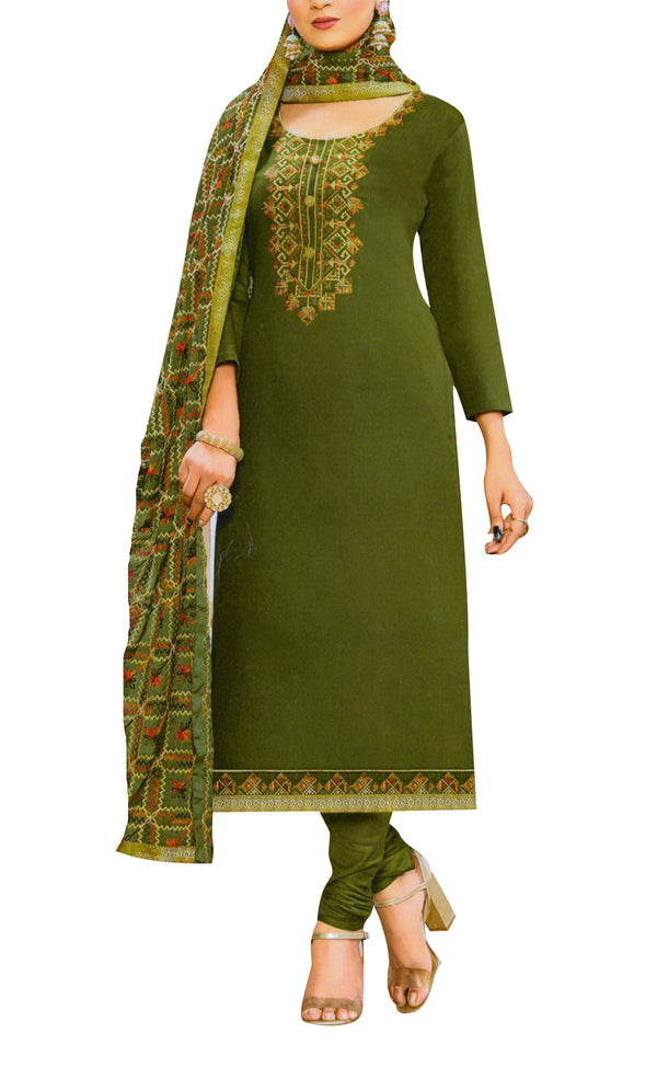 Designer Partywear Fulkari Dupatta Salwar Kameez Suit Embroidered Dress