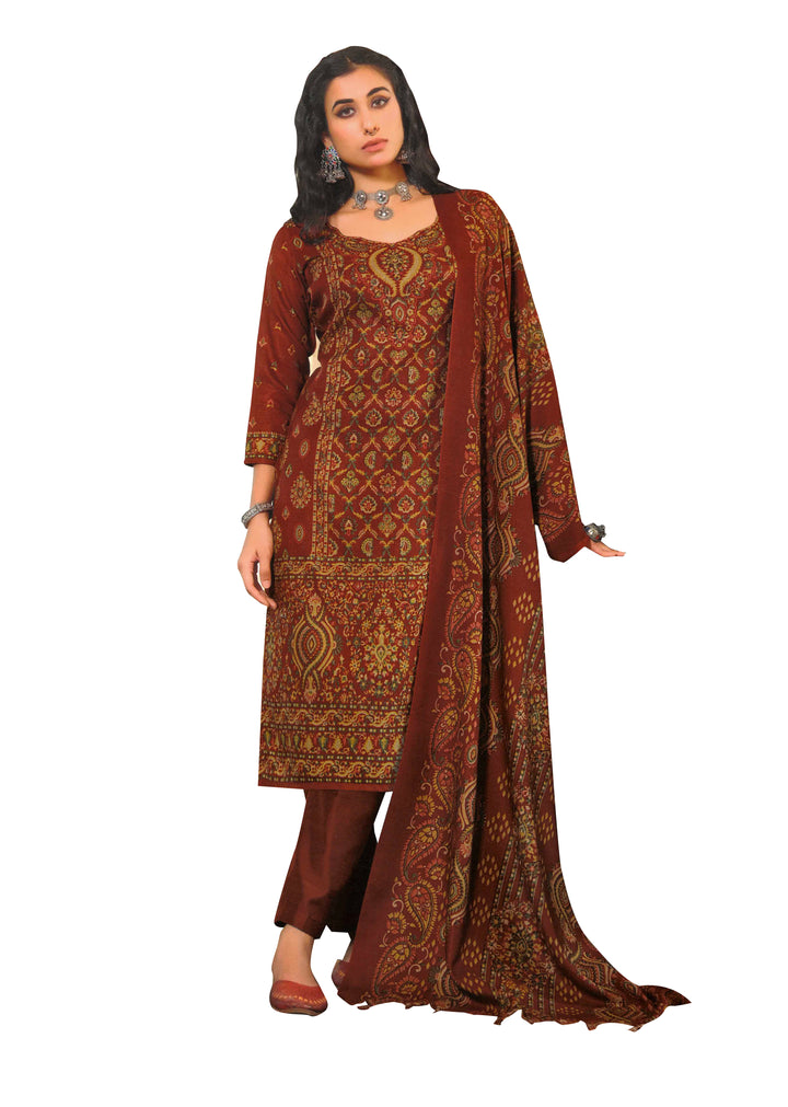 Ladyline Womens Pashmina Printed Salwar Kameez Suit Indian Pakistani Dress