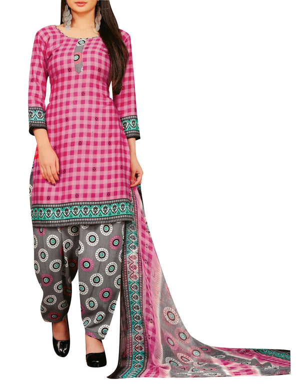 Ready to wear French Crepe Printed Salwar Kameez Suit Indian Pakistani dress