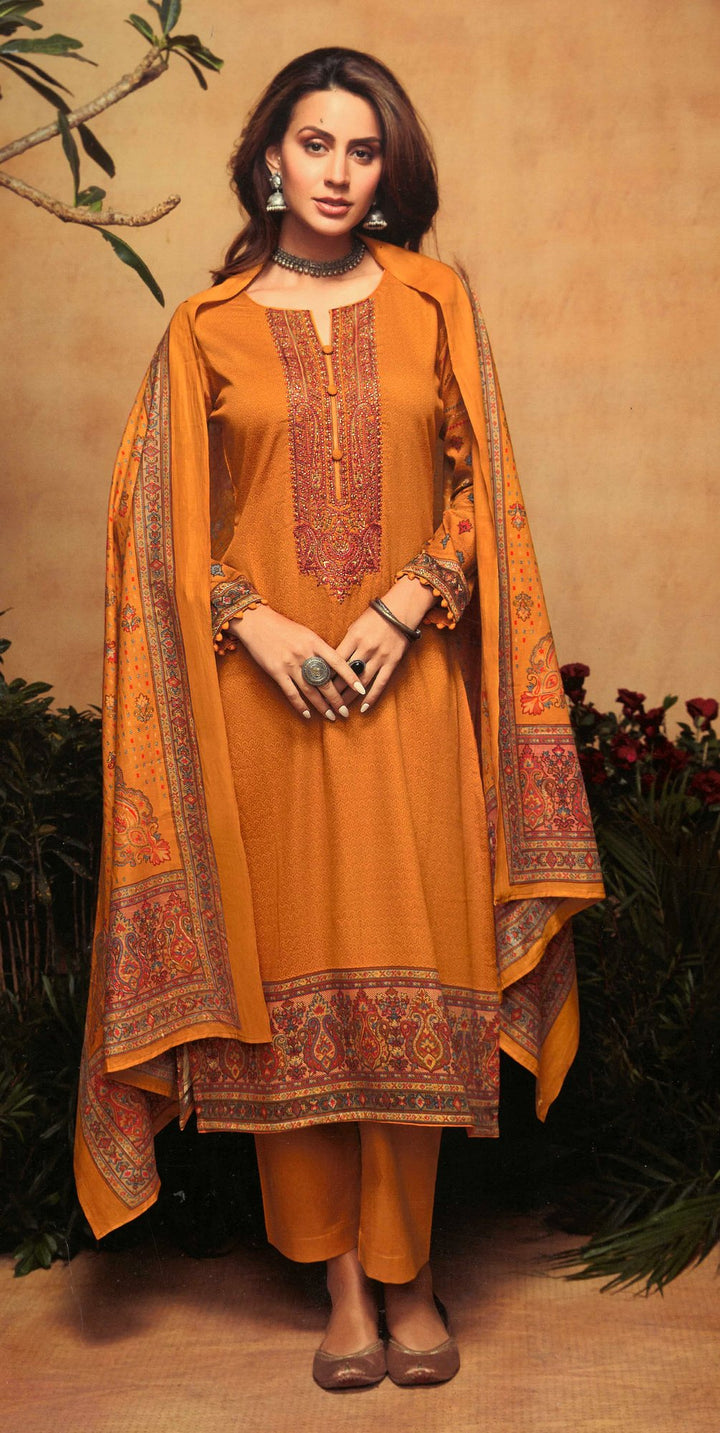ladyline Formal Print Patterned Embroidered Womens Salwar Kameez Suit (CPESK MRAN1260)