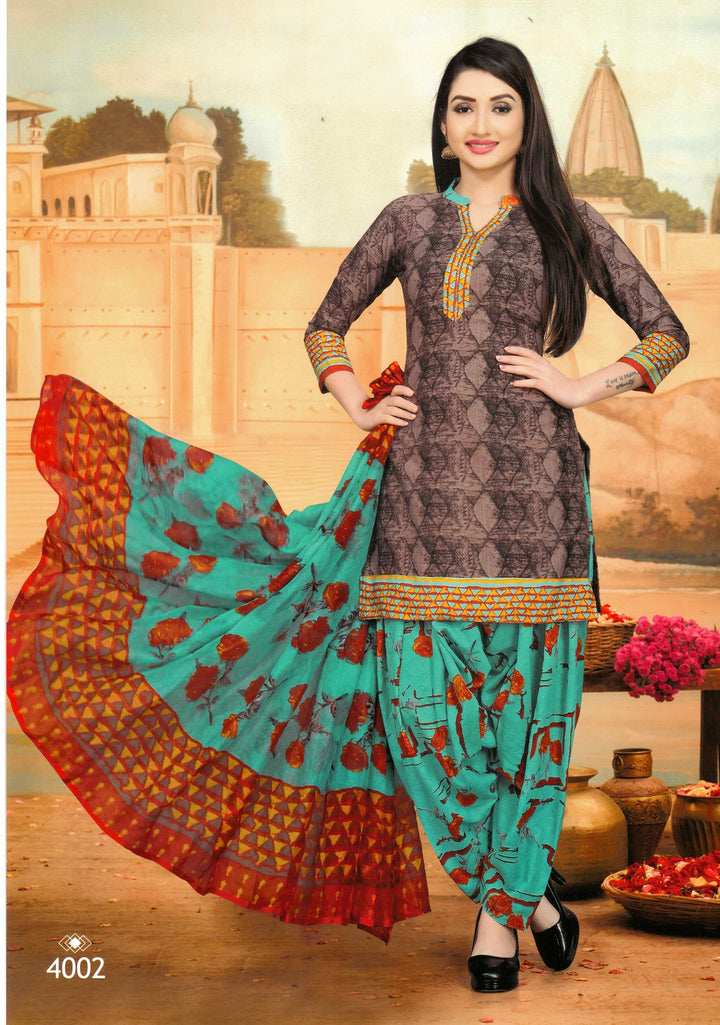 ladyline Womens Faux Crepe Printed Salwar Kameez Suit Indian Pakistani Stitched Dress