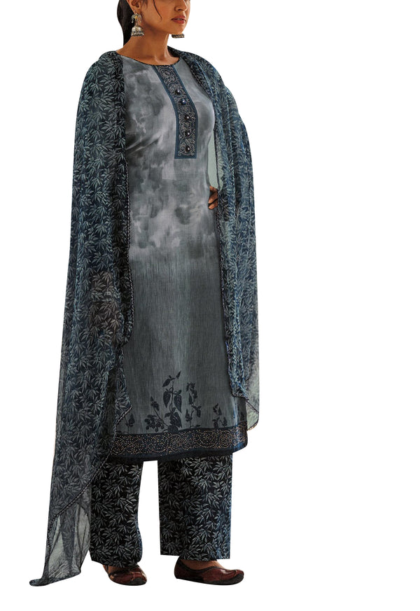 Ladyline Cotton Printed Saroski & Buttons Salwar Kameez Suit