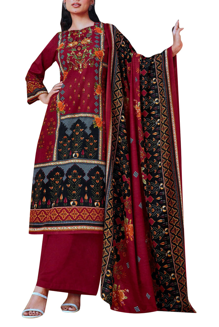 Ladyline Casual Fancy Printed Cotton Salwar Kameez Suit Embroidered Dress