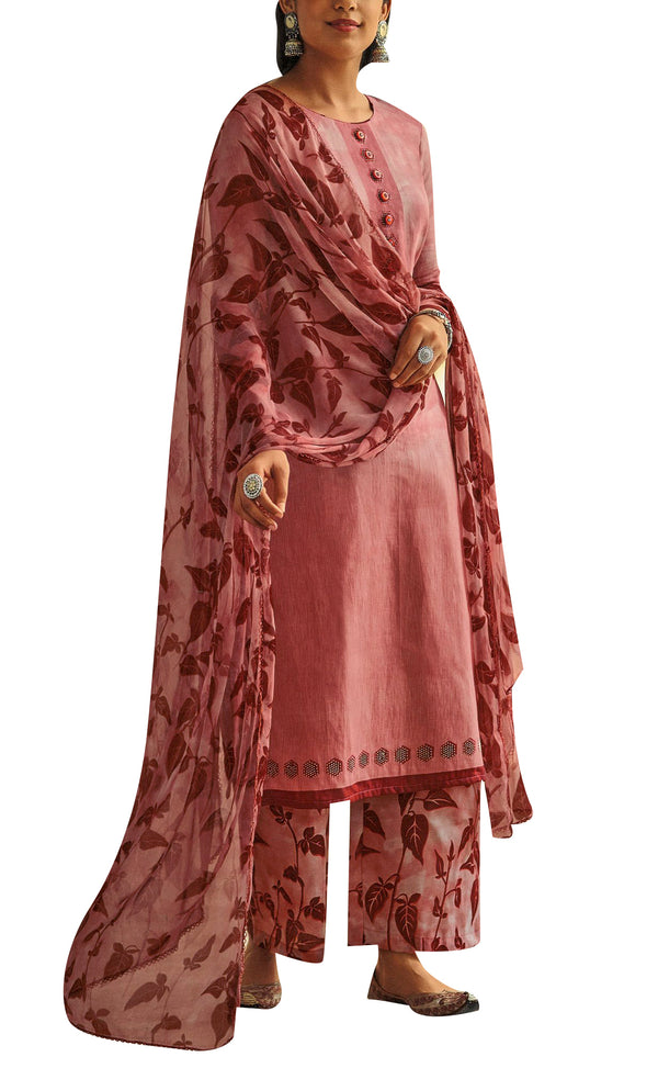 Ladyline Cotton Printed Saroski & Buttons Salwar Kameez Suit