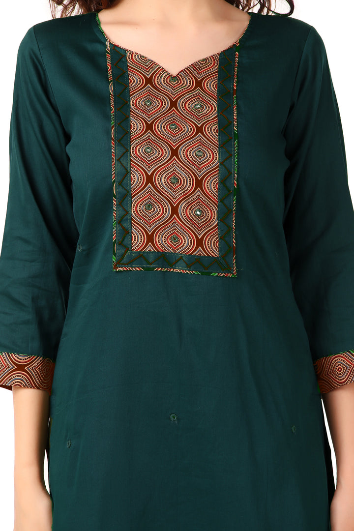 Ladyline Womens Premium Cotton Traditional Work Salwar Kameez | Afghani Harem Salwar Pant
