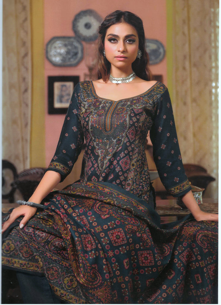 Ladyline Womens Pashmina Printed Salwar Kameez Suit Indian Pakistani Dress