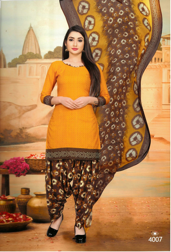 ladyline Womens Faux Crepe Printed Salwar Kameez Suit Indian Pakistani Stitched Dress