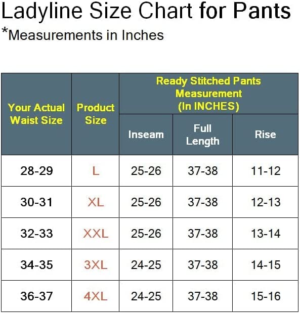 Ladyline Womens Cotton Stretchable Straight Trouser Dress Pants Elastic Closure One Pocket