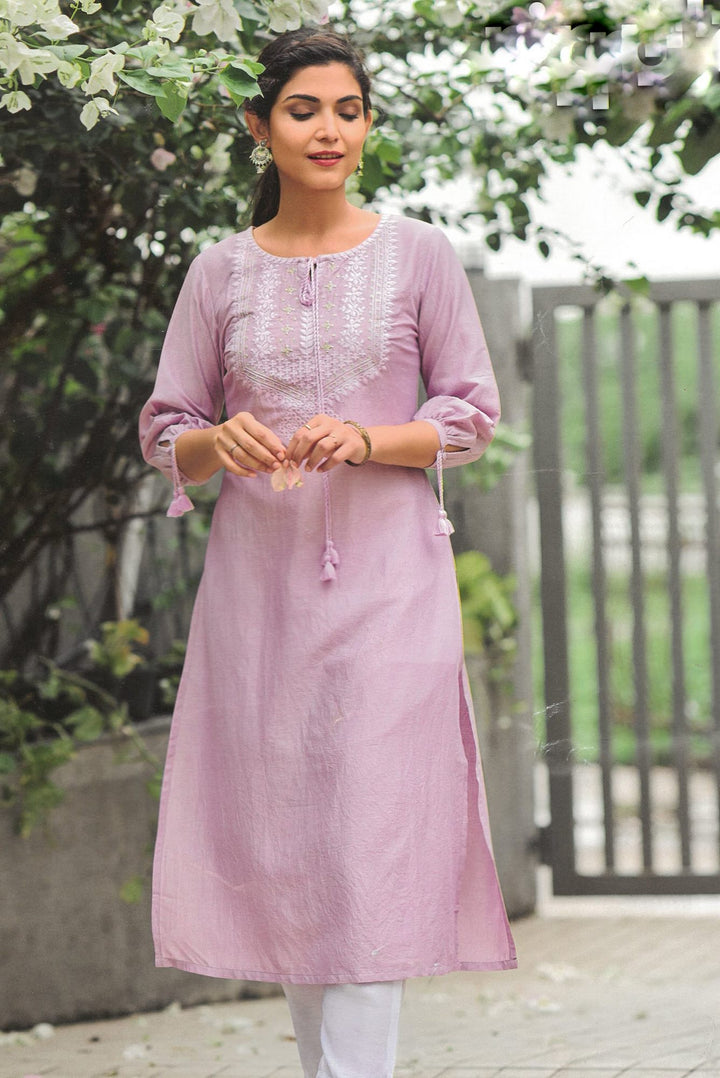 Plain Rayon Embroidered Long Kurti for Women Fancy Sleeves Kurta Tunic Top Indian Dress