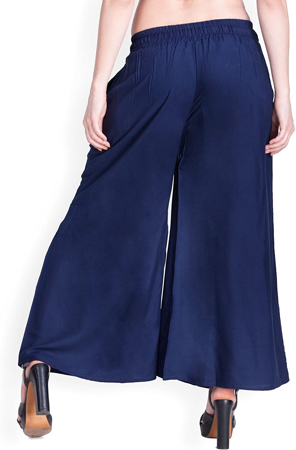 Buy Palazzo Pants with Pockets for Women  Many Colors and Prints  High  Waisted Wide Legged  Solid Navy  One Size  715854664505 at Amazonin