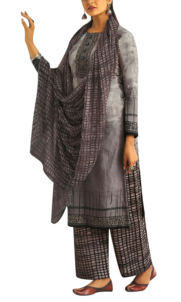 Ladyline Cotton Printed Saroski & Buttons Salwar Kameez Suit
