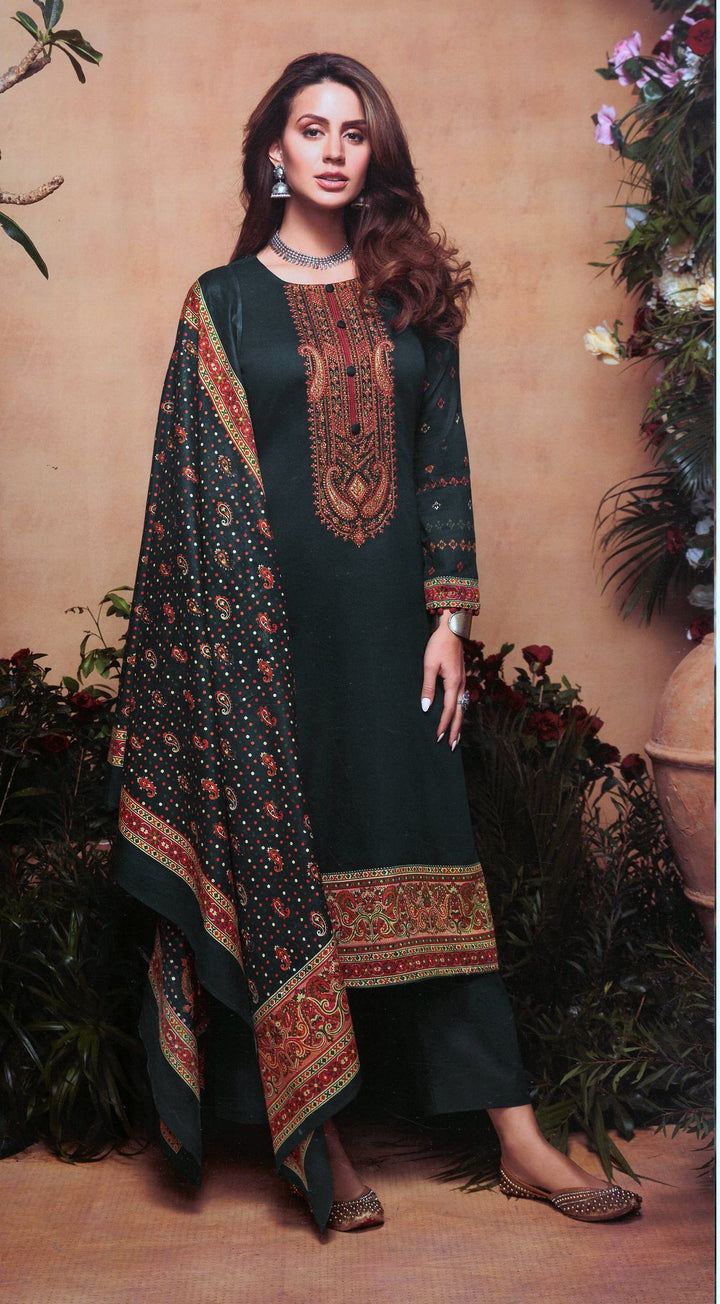 ladyline Formal Print Patterned Embroidered Womens Salwar Kameez Suit (CPESK MRAN1260)