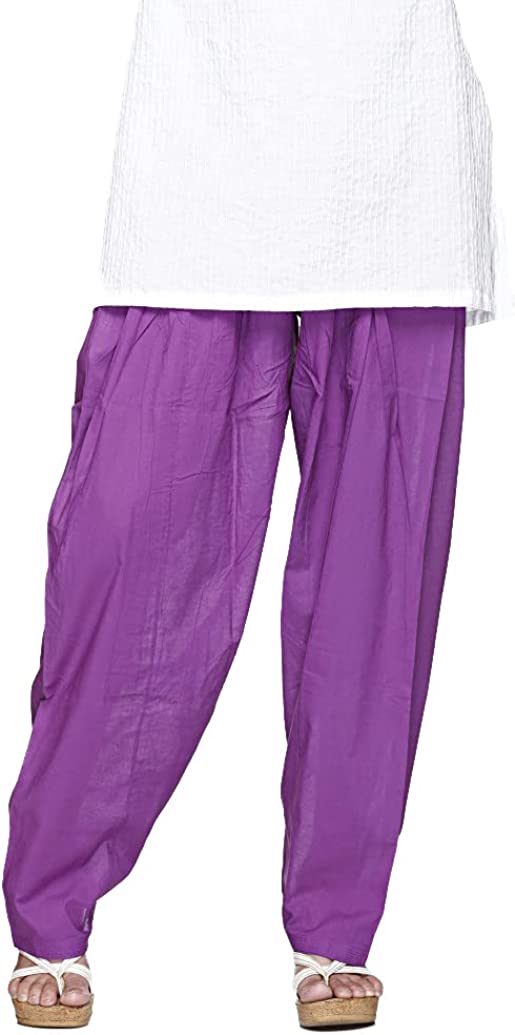 Ladyline Plain Cotton Salwar Pants with Drawstring Closure Yoga Pant