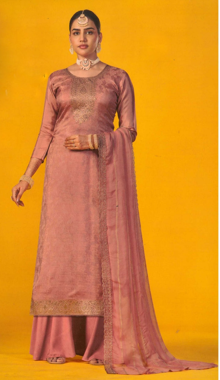 ladyline Partywear Dola Jacquard Silk Brocade Weaving Salwar Kameez Suit (SESK MGKAL1990)