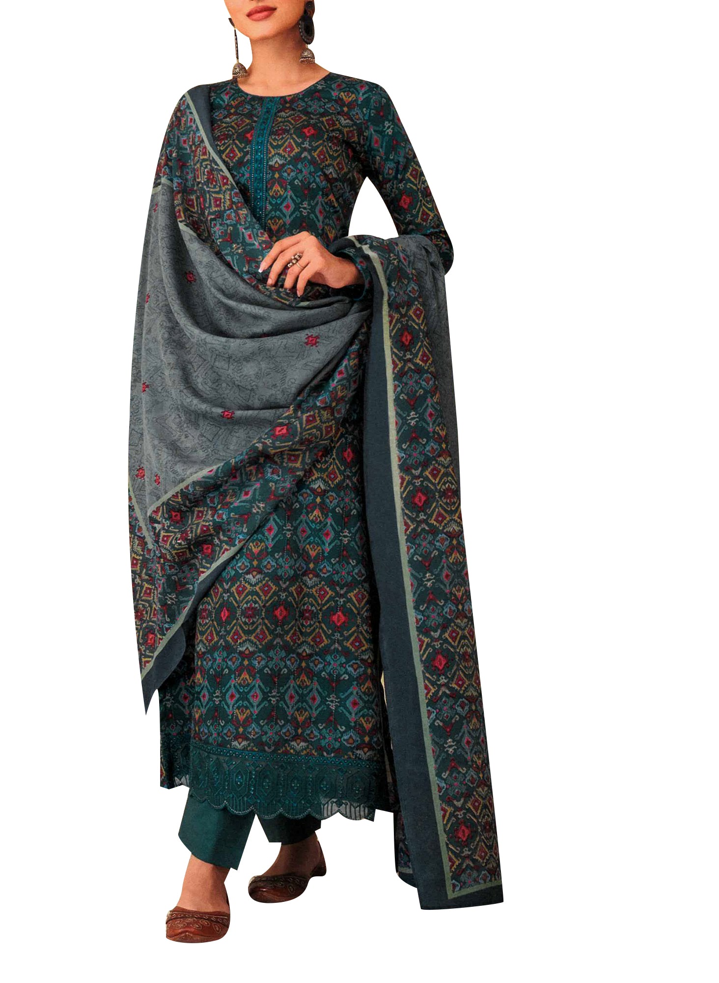 ladyline Casual Dames Katoen Salwar Kameez met Digitale Prints en Saroski | Broek en Katoen Dupatta, Mosterd (Rm), 34 ladyline Casual Dames Katoen Salwar Kameez met Digitale Prints en Saroski | Broek en Katoen Dupatta, Mosterd (Rm), 34